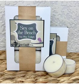 Pebble Tree Candle Co. Sex on the Beach - Soy Wax Tealight - Pack of 6