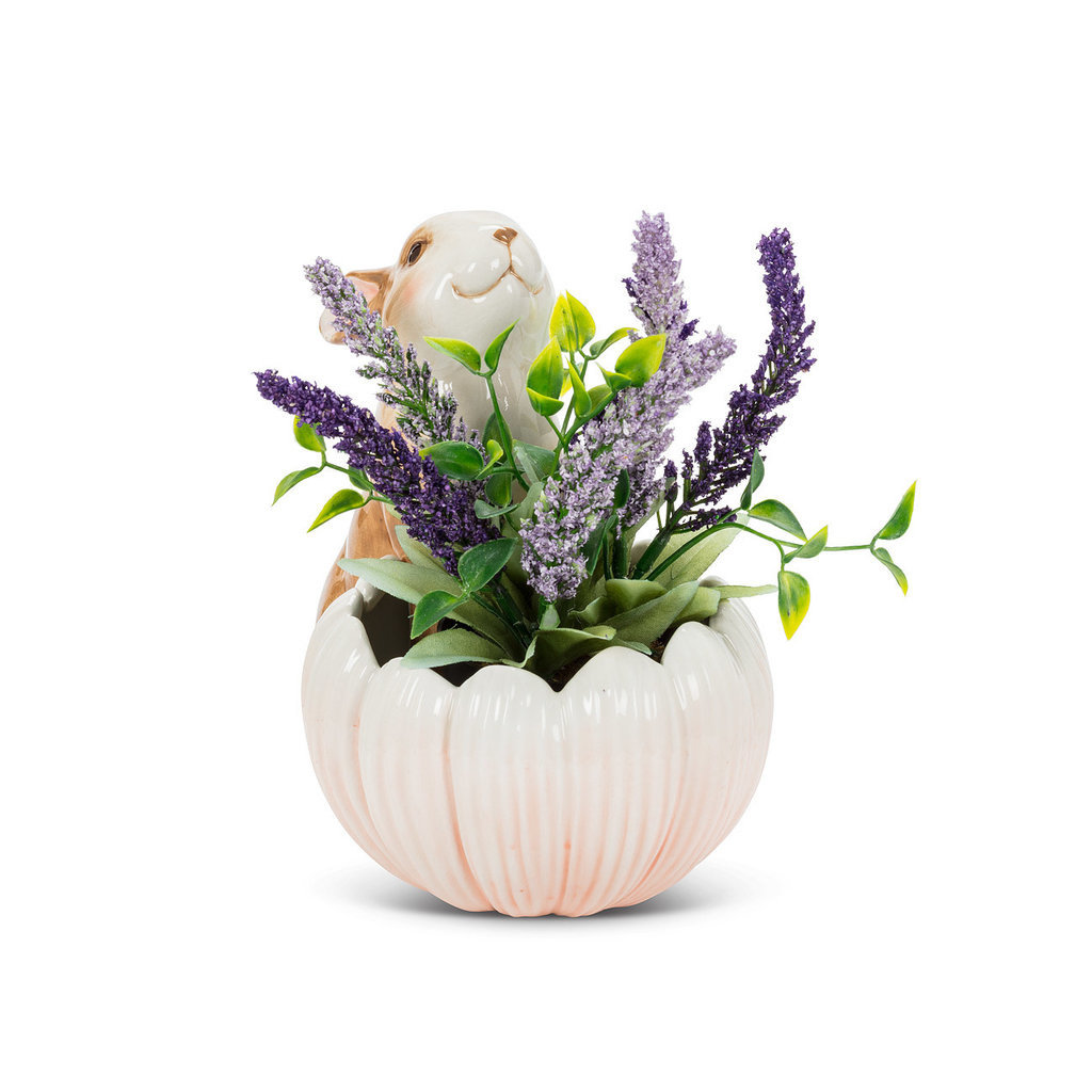 Rabbit with Flower Planter