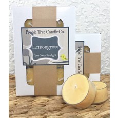 Pebble Tree Candle Co. Lemongrass - Soy Wax Tealight - Package of 6