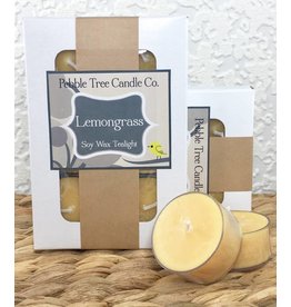 Pebble Tree Candle Co. Lemongrass - Soy Wax Tealight - Package of 6