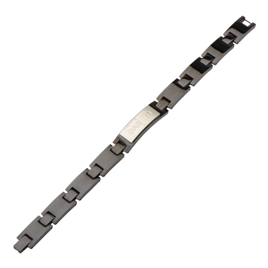 Dad Steel Classic Link Bracelet - BR11971DAD