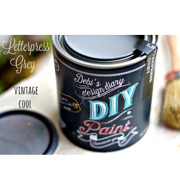Letterpress Grey DIY Paint 16oz Pint