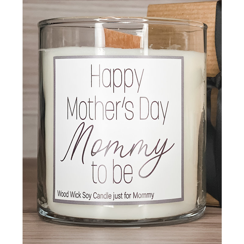Pebble Tree Candle Co. Mommy to be Wood Wick Soy Candle | Pre Order dating May 5