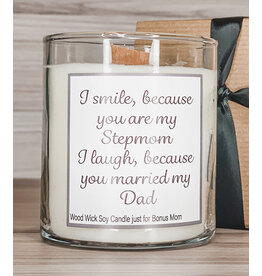 Pebble Tree Candle Co. I Smile because of You Stepmom Wood Wick Soy Candle | Pre Order dating May 5