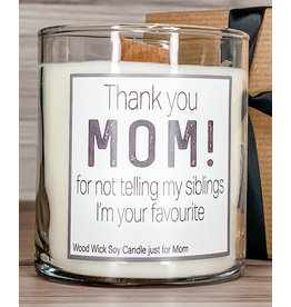 Pebble Tree Candle Co. Mom - I'm Your Favourite Wood Wick Soy Candle | Pre Order dating May 5