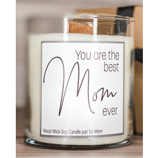 Pebble Tree Candle Co. Best Mom Ever Wood Wick Soy Candle | Pre Order dating May 5