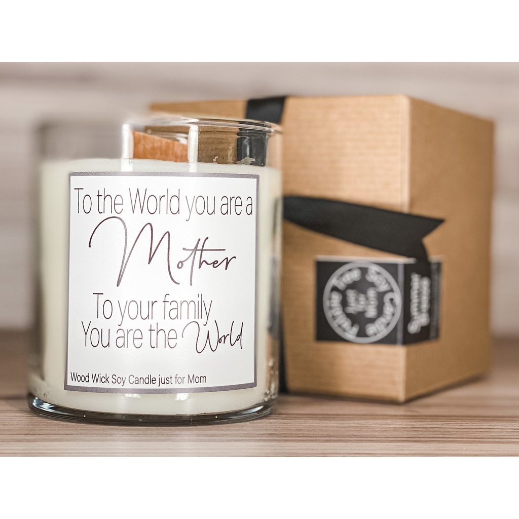 Pebble Tree Candle Co. Mother You are the World Wood Wick Soy Candle | Pre Order dating May 5