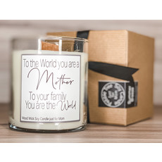 Pebble Tree Candle Co. Mother You are the World Wood Wick Soy Candle | Pre Order dating May 5