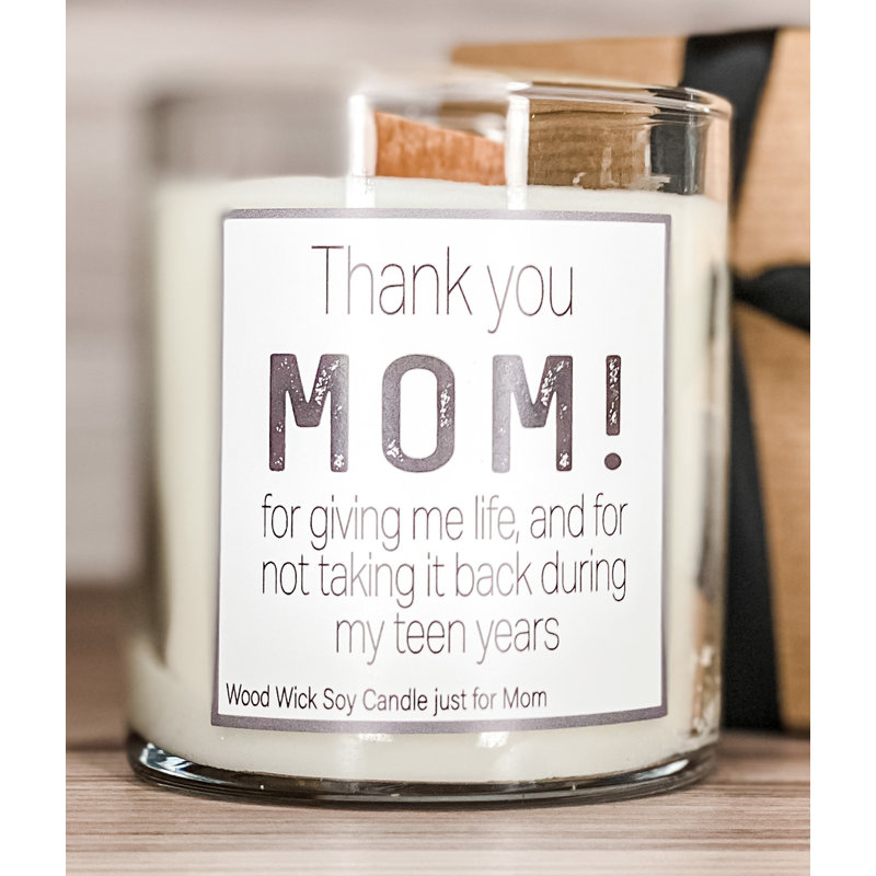 Pebble Tree Candle Co. Thank You Mom for My Teen Years Wood Wick Soy Candle | Pre Order dating May 5