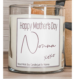 Pebble Tree Candle Co. Happy Mother's Day Nonna Wood Wick Soy Candle | Pre Order dating May 5