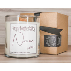 Pebble Tree Candle Co. Happy Mother's Day Nonna Wood Wick Soy Candle | Pre Order dating May 5
