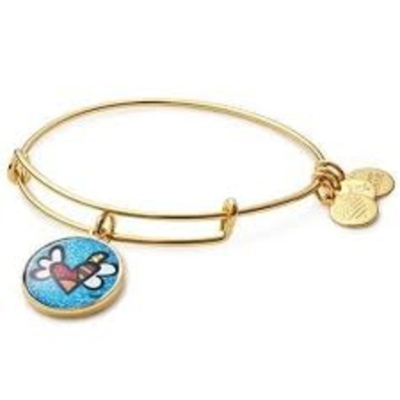 Heart with Wings Britto Art Bangle - Alex and Ani - AS17RB07YG B3