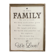 In This Family Wall Sign - 31.5"x 23.5"