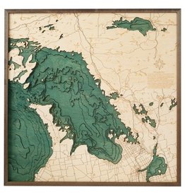 Georgian Bay 3d Wood Wall Map
