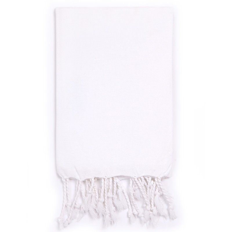 Turkish Hand Towel White  19"x33"