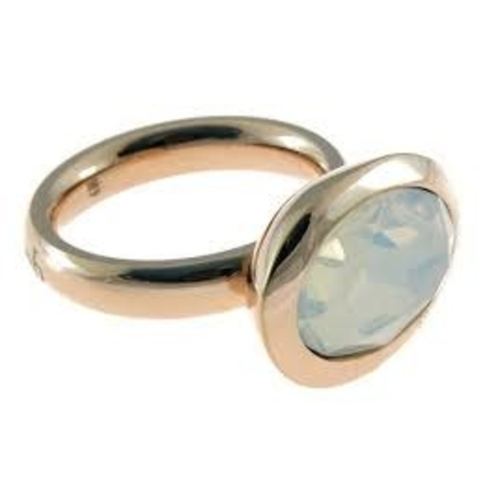 Tivola Ring Small Gold White Opal