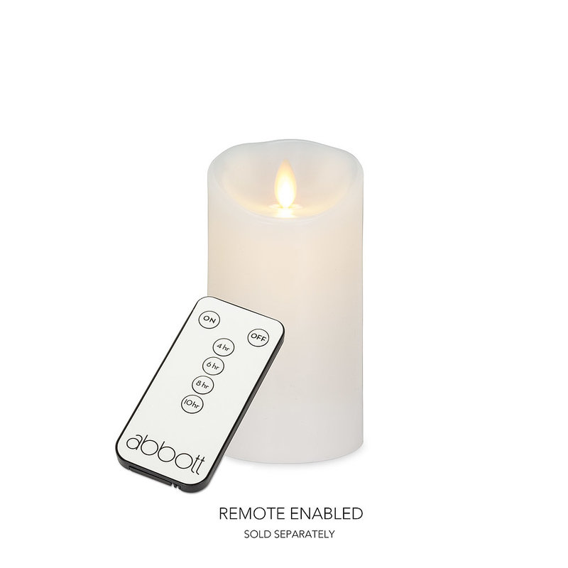 Reallite Medium Candle White | 3" x 5.5" Remote Enabled