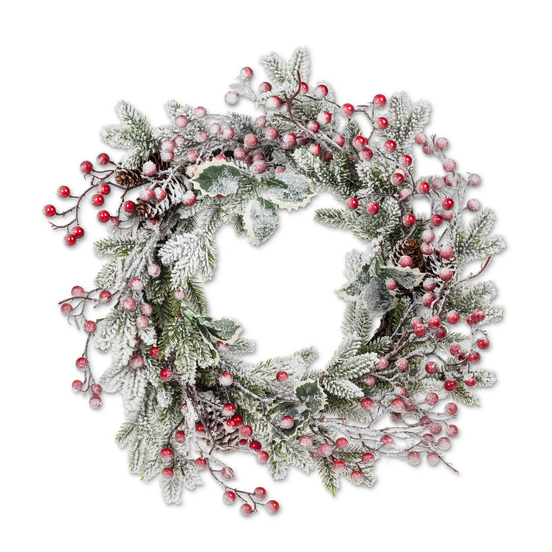 Frosty Wreath with Berries