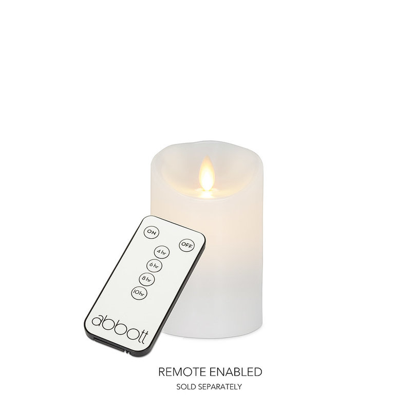 Reallite Small LED Candle White | 3" x 4.5" Remote Enabled