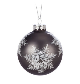 Snowflake Glass Ball Ornament