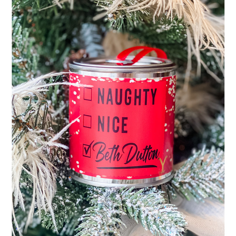 Yellowstone Nice or Naughty Beth Dutton Soy Wax Candle - Bourbon Butterscotch Musk