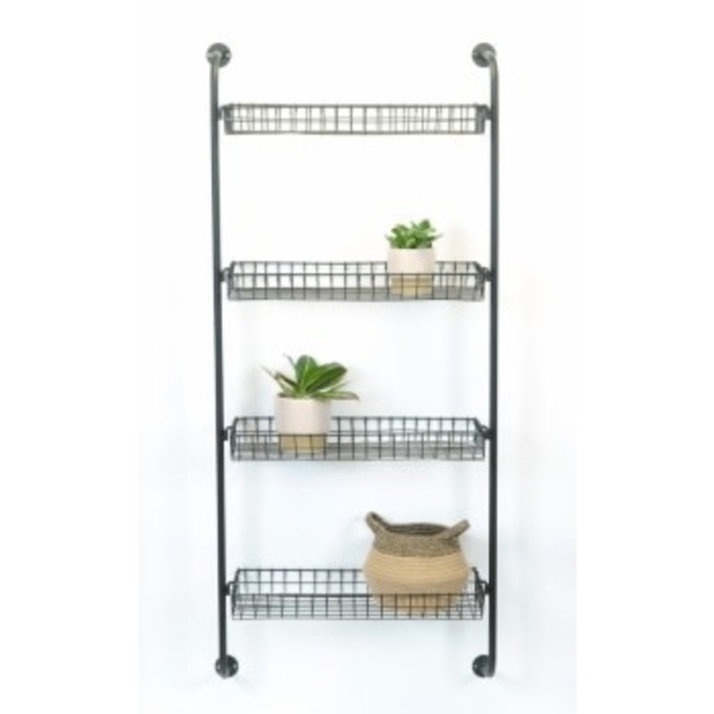 Wire Wall Shelf with Four Shelves
