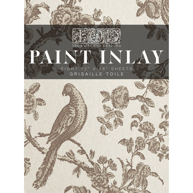 Iron Orchid Designs Grisaille Toile IOD Paint Inlay 12×16 Pad
