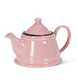 Stoneware Enamel Look Teapot