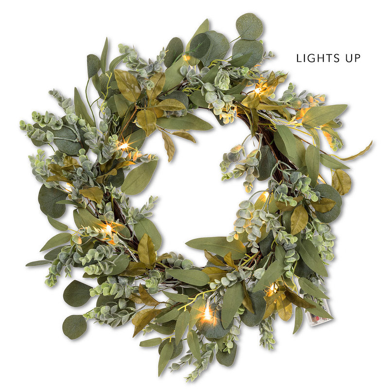 Eucalyptus LED Wreath