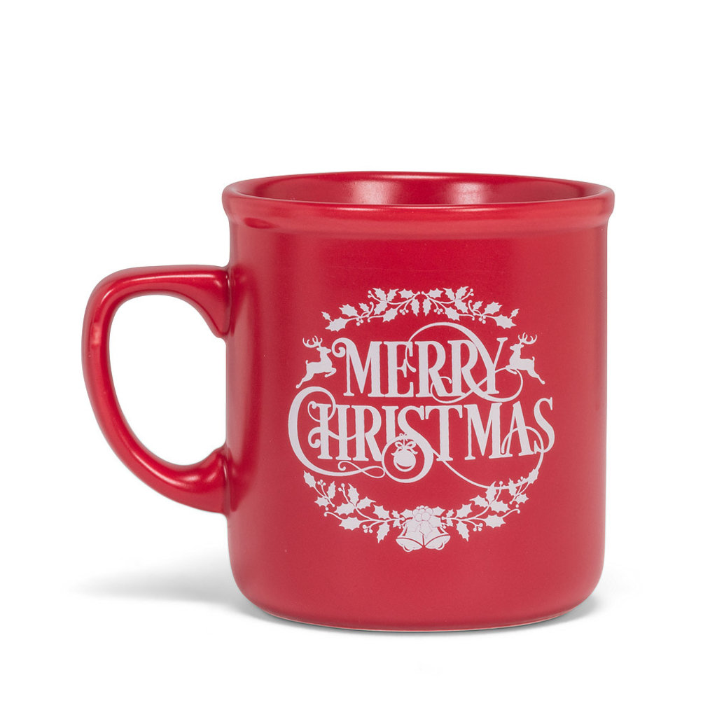 Merry Christmas Matte Red Mug