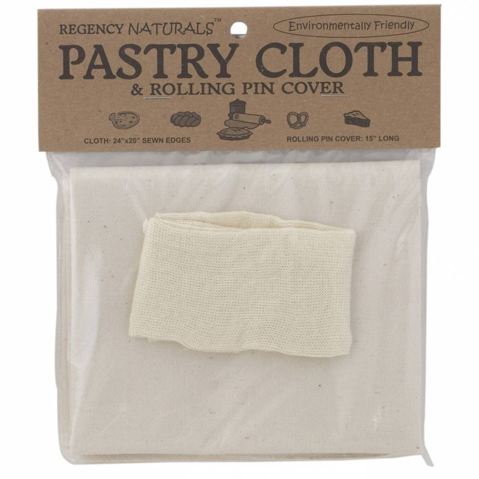 Natural Pastry Cloth & Rolling Pin Cover