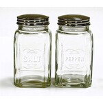 Retro Salt & Pepper Shakers, Clear