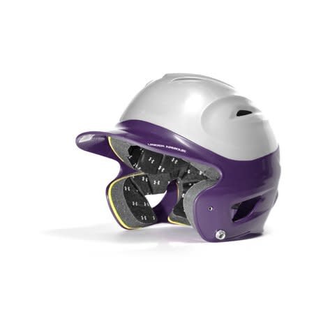 Under Armour OSFA Batting Helmet 2 tone silver and purple