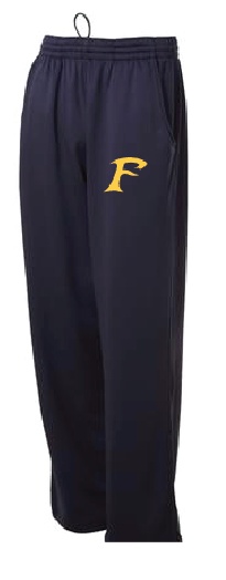 Pantalons Authentic bleu marine 100% polyester avec logo de Felix-Leclerc en serigraphie
