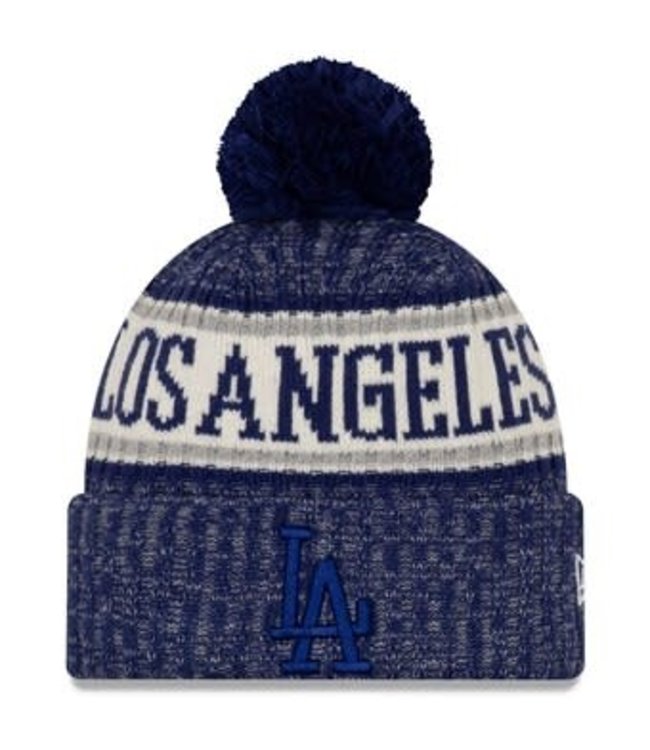New Era New Era Men S Los Angeles Dodgers Primary Logo Sport Cuffed Knit Hat With Pom L Entrepot Du Baseball Baseball Warehouse
