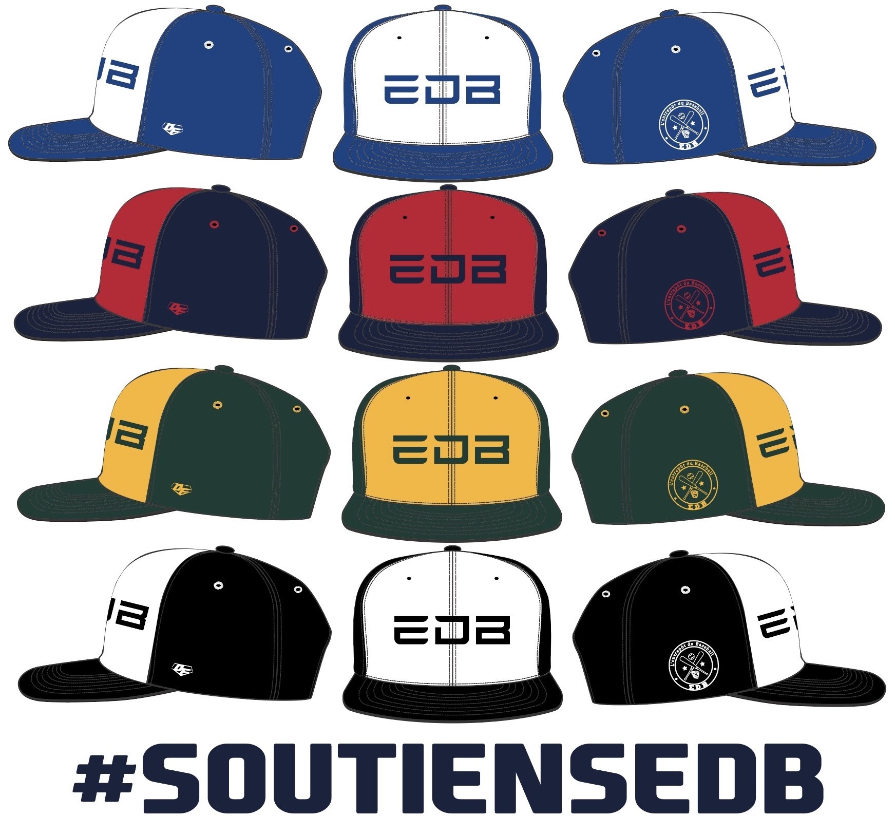 On Field casquette spéciale ajustable snapback #SOUTIENSEDB