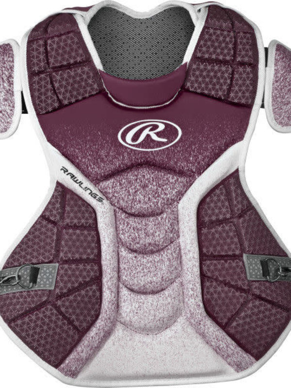 Rawlings Rawlings Velo adult chest protector maroon and white CPVEL-MA/W