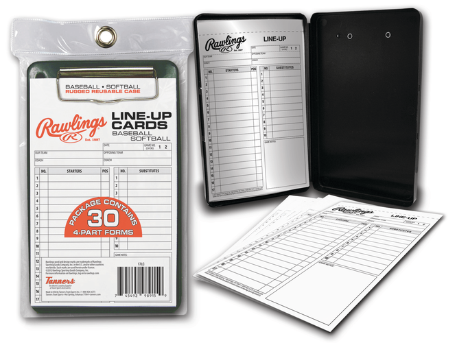Rawlings System-17 Lineup card case baseball or softball 17LC