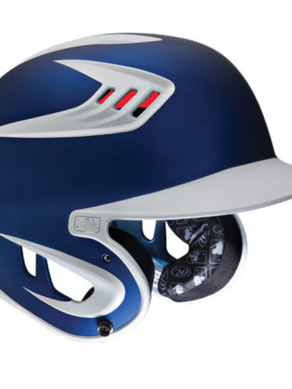 Rawlings Rawlings Senior 2-Tone COOLFLO Senior 80 MPH Batting Helmet with Rubberized Matte Finish