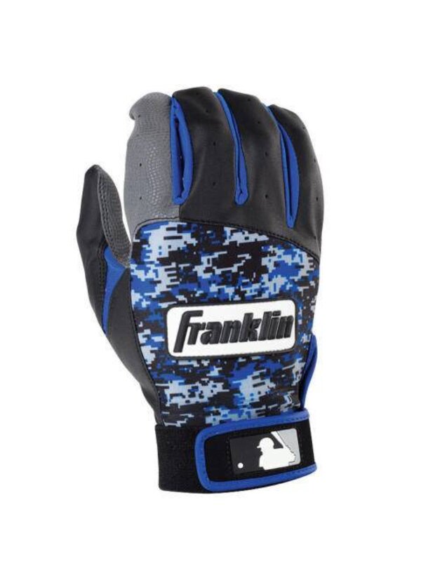 Franklin Franklin Digitek Batting Gloves Black/Grey/Blue Camo
