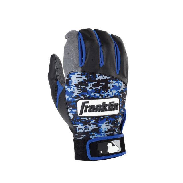 Franklin Digitek adult Batting Gloves Black/Grey/Royal Blue Camo