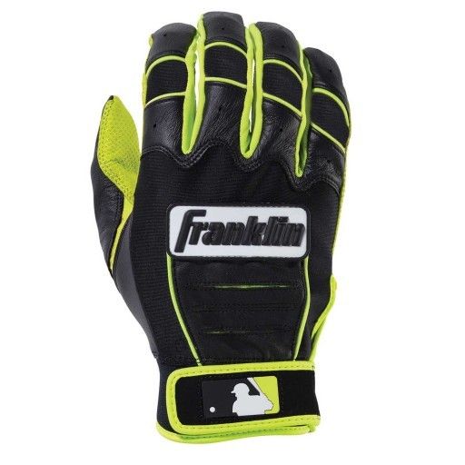 Franklin CFX Pro Revolt Batting Gloves Black/Black/Lime