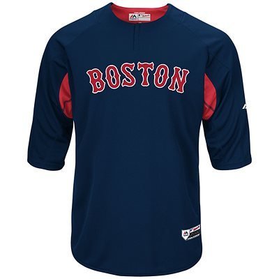 Majestic On-field 3/4 sleeve BP trainer Red Sox