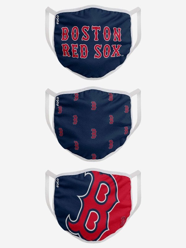 Foco Foco MLB On Field Adjustable Pleated sport face cover Red Sox