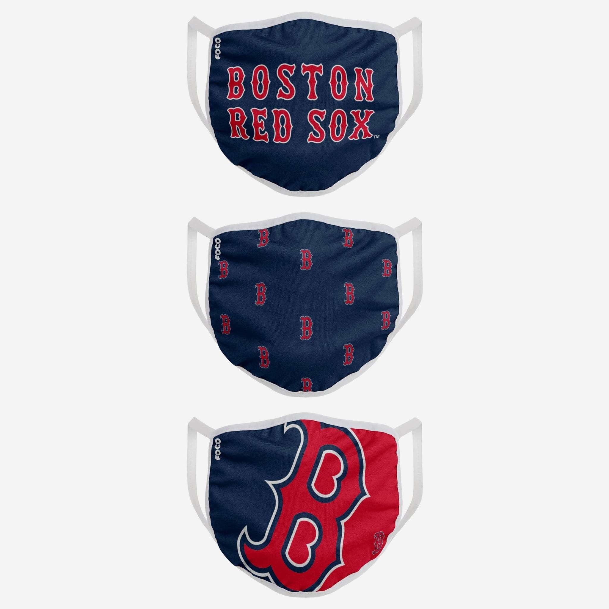 Foco MLB On Field Adjustable Pleated sport face cover Red Sox