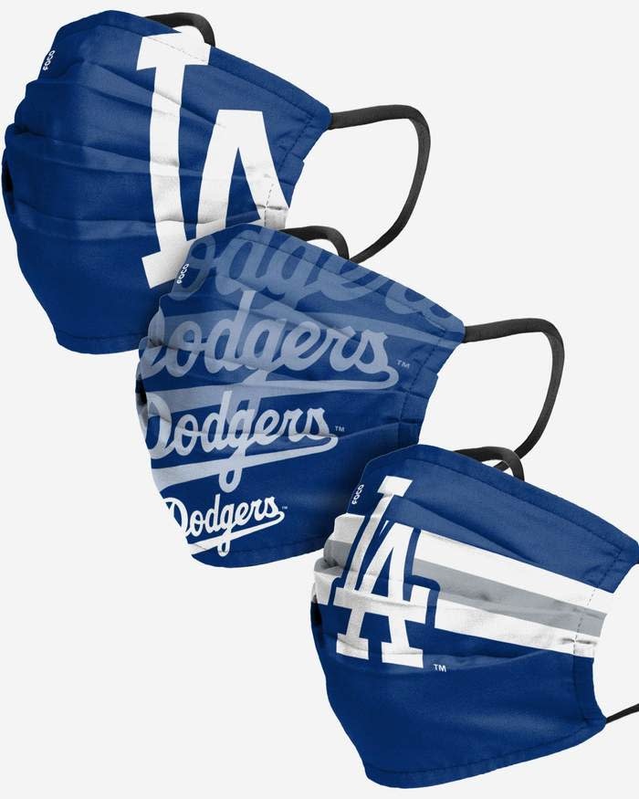 Foco MLB On Field Adjustable Pleated sport face cover Dodgers