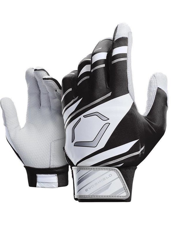 EvoShield EvoShield Youth Batting Gloves Black/White/Grey