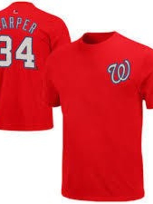 Majestic Majestic player name and number athletic red t-shirt B.Harper