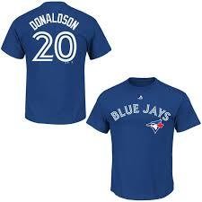 Majestic player name and number deep royal t-shirt Josh Donaldson