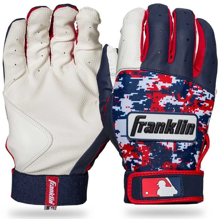 Franklin Digitek Batting Gloves White-Navy-Red Digi-Camo